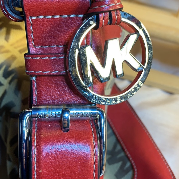 Michael Kors leather/canvas shoulder/satchel - Picture 3 of 15